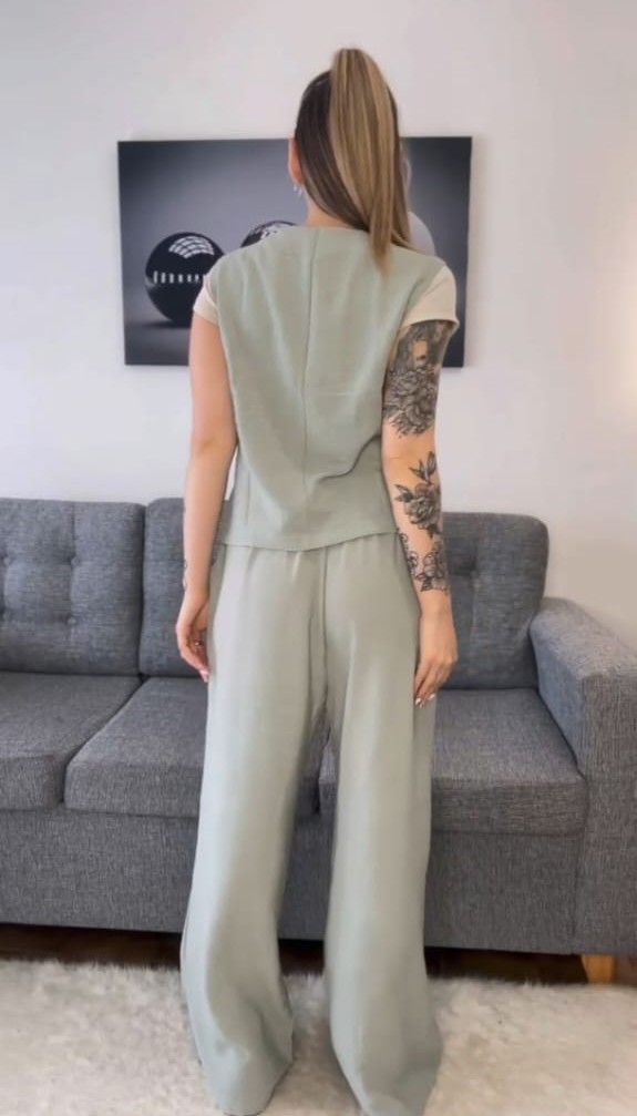 Conjunto  Crepe /cintura Elastico (m-xxl) - Imagen 5