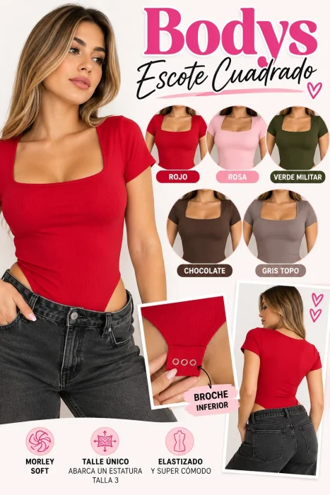 Bodys Escote Cuadrado
