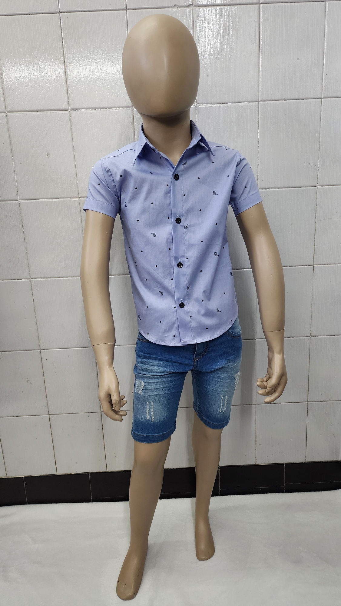 Camisas Elastizada Importado de Ñiños con Cuello - Imagen 1