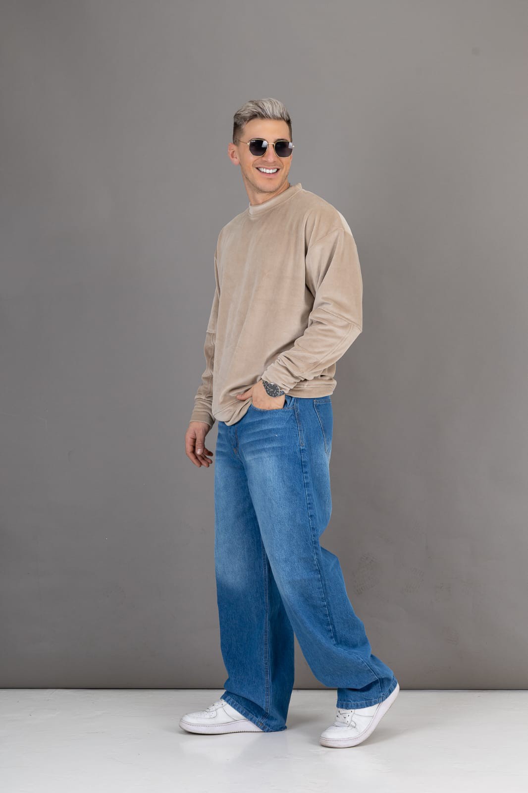 Baggy Azul Localizado Bigotes - Imagen 2