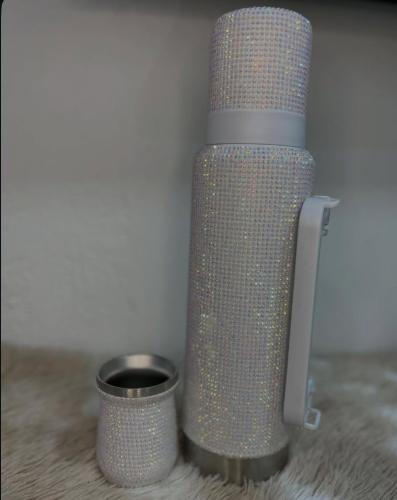 Termo + Mate + Bombilla  con Strass (mínimo Detalles) Oferta! - Miniatura 2