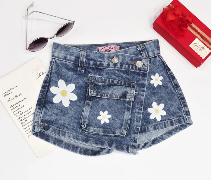 Short Pollera Rose P/niña