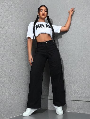 Jeans Wide Leg Dama Pantalón Denim Ancho Mujer Moda Promos Mayoristas Hotsale