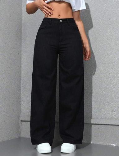 Jeans Wide Leg Dama Pantalón Denim Ancho Mujer Moda Promos Mayoristas Hotsale - Miniatura 4