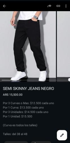 Semi Skinny Jeans Hombre Pantalon Recto Denim Caballero Moda Pinterest 2000's - Miniatura 2