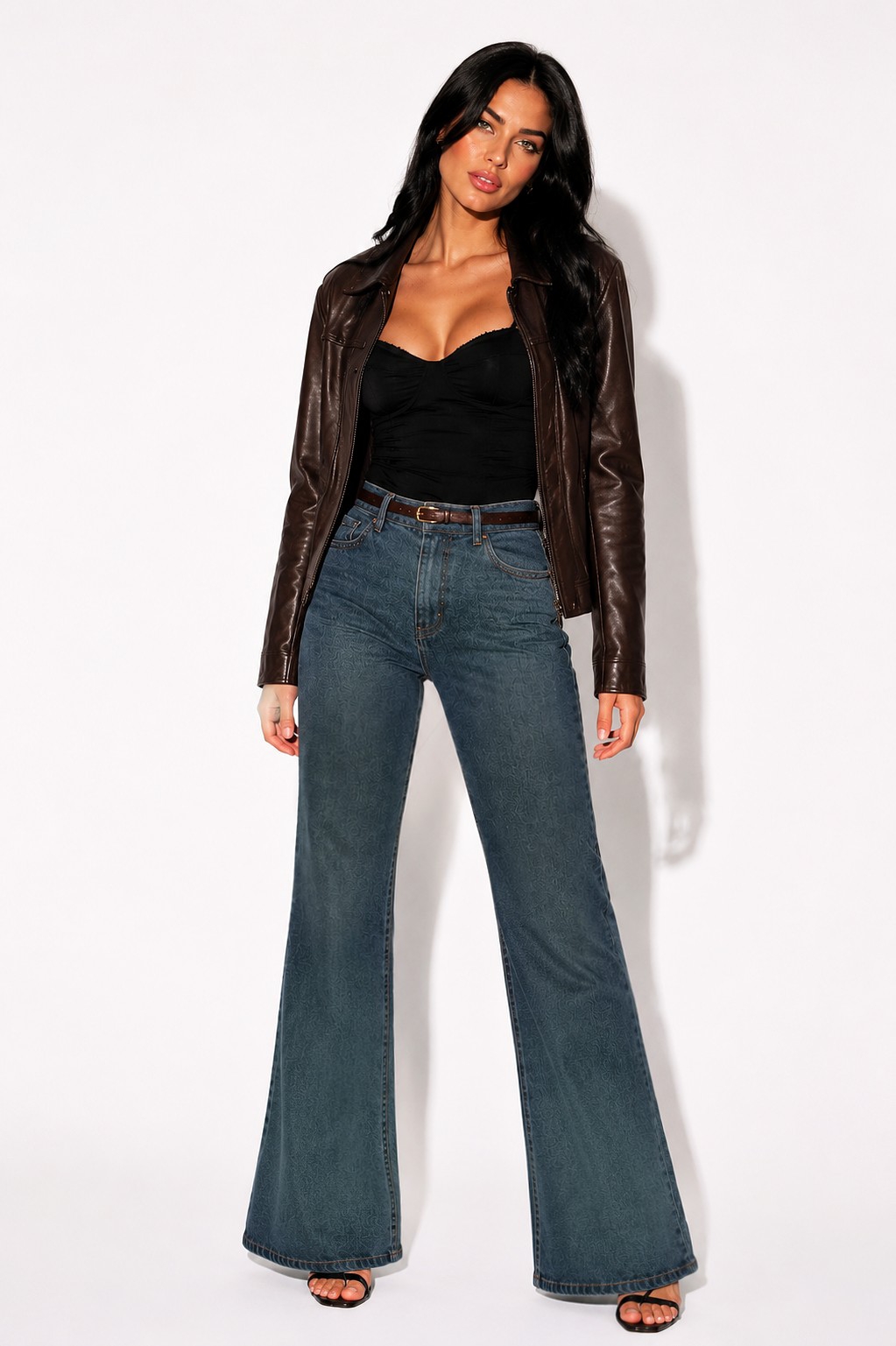 Jeans Oxford Clásico Dama Pantalones Anchos Skinny Denim Moda 2000's Pinterest Mujer - Imagen 6