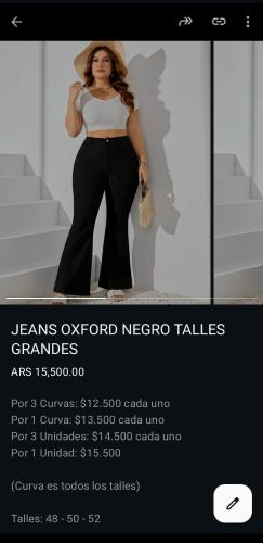 Jeans Oxford Grandes Dama Pantalon Acampanado Denim Moda 2000's Mujer Promos Hotsale - Miniatura 5