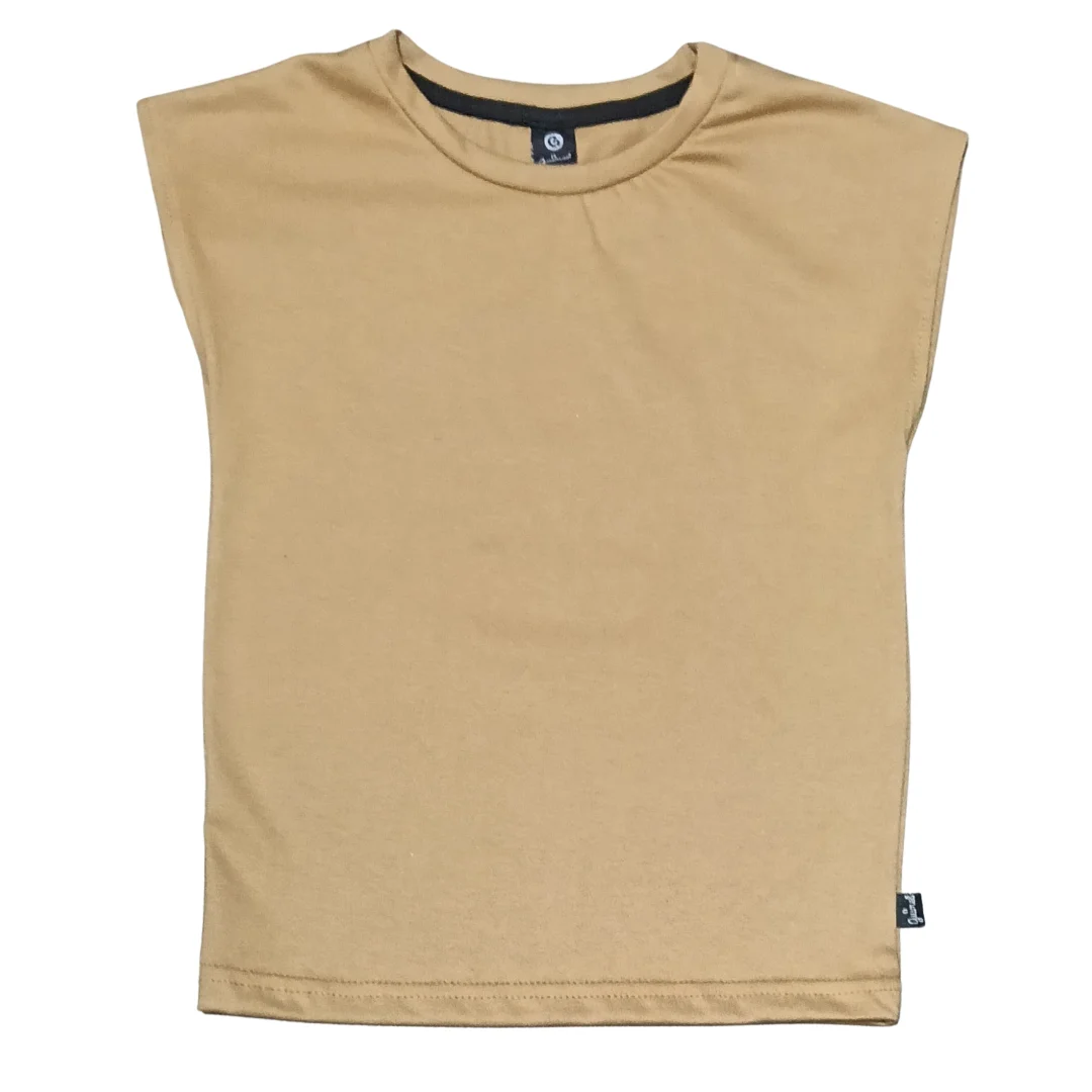 10219 Remeron sin Mangas Baggy Niños Teens Liso - 10219%20camel.jpg