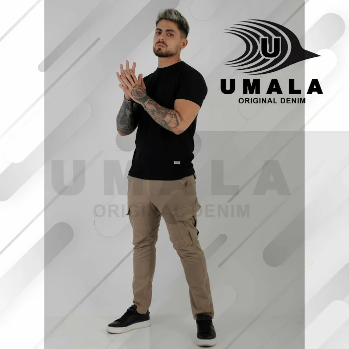 Pantalon Cargo de Gabardina