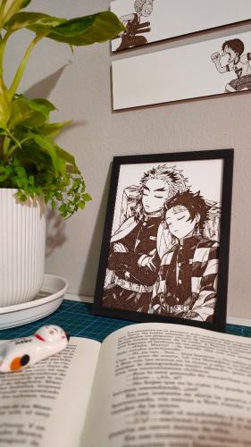 Cuadros de Anime Hechos en Madera Tallada - Miniatura 2