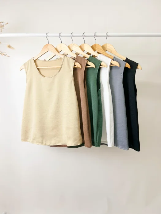 Musculosa Básica Satén