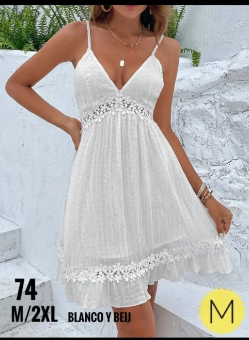 Vestido 3/4 Broderie