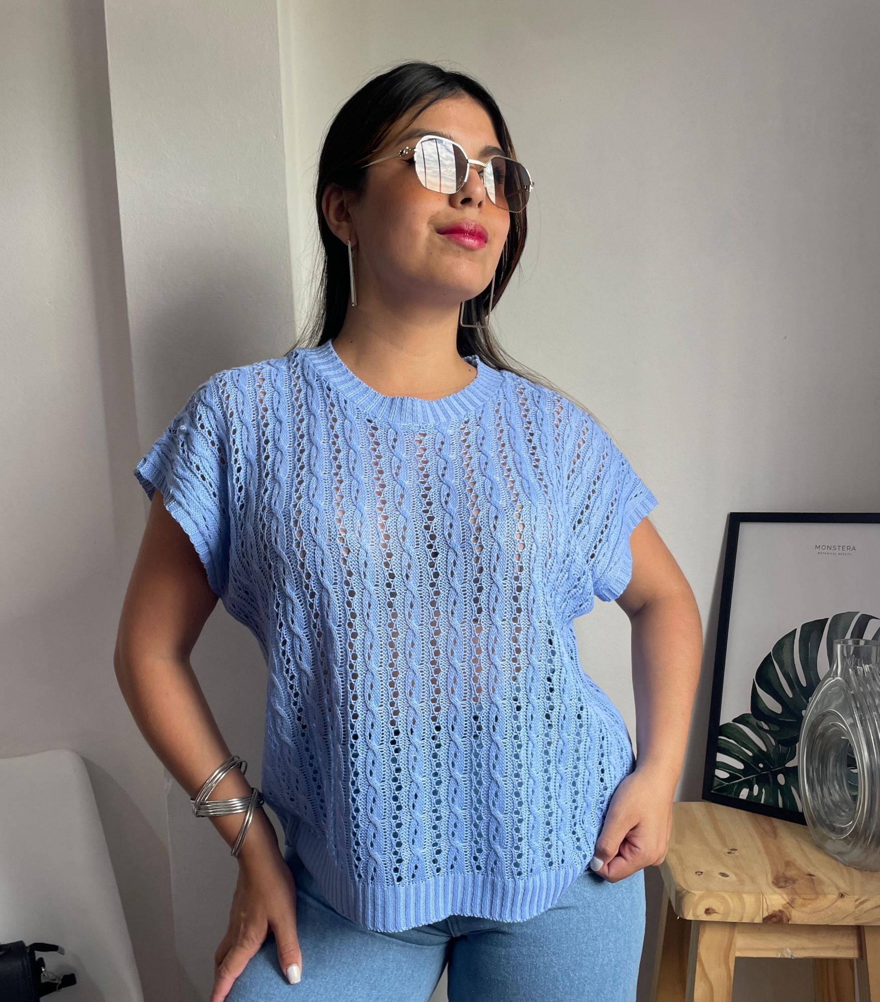 Remera Hilo Algodón Calado - Imagen 2