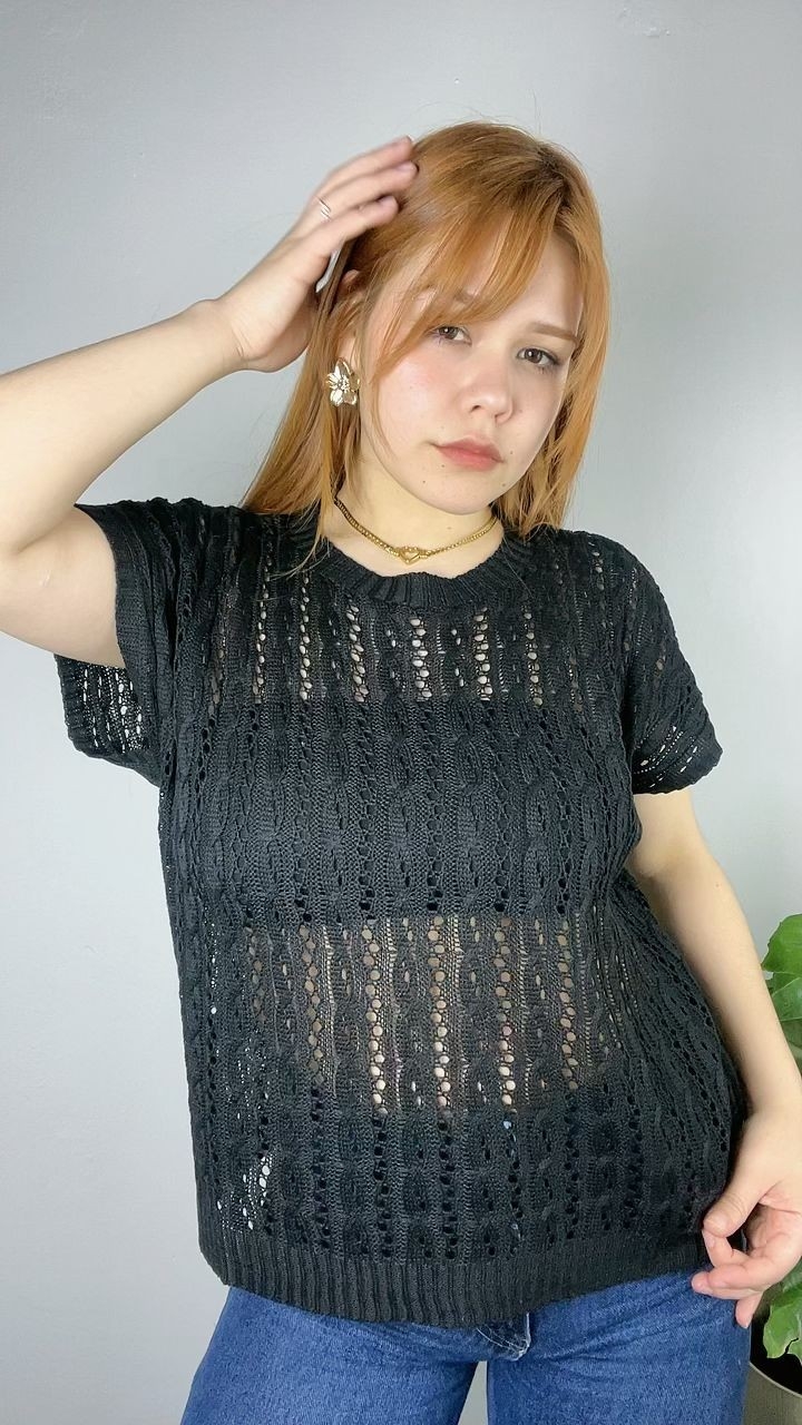 Remera Hilo Algodón Calado - Imagen 4