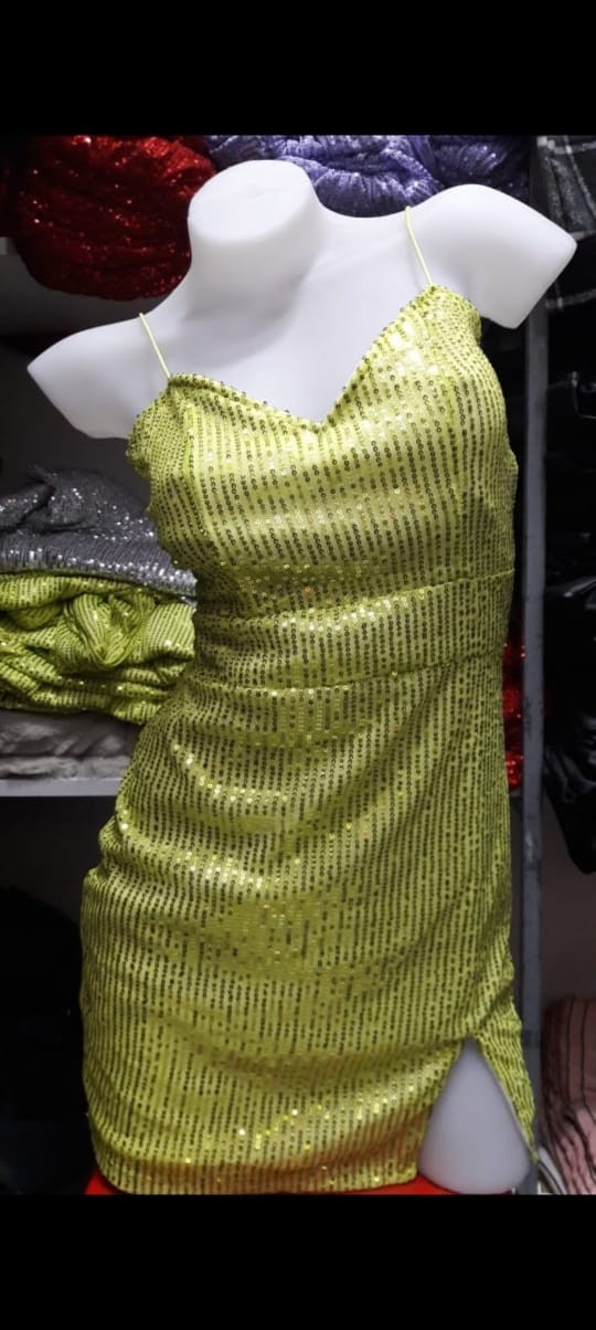 Vestido Lentejuela con Tajo - Imagen 2