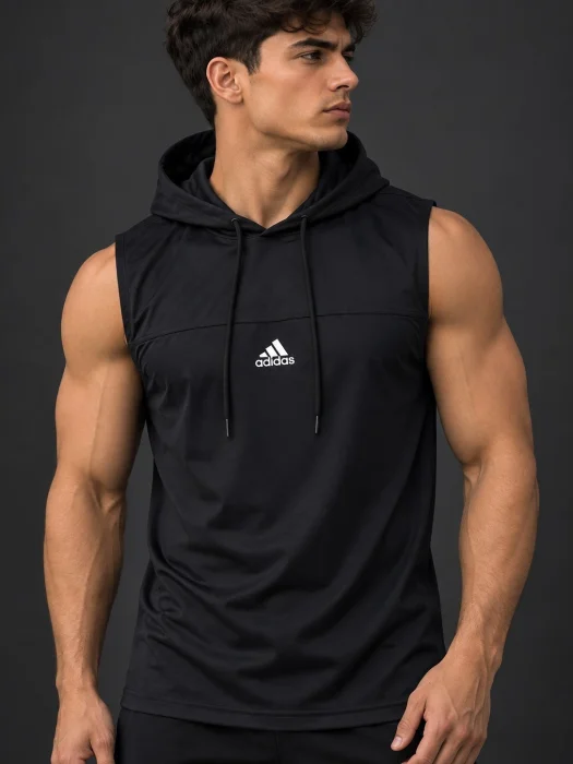 Músculosa Laycra con Capucha de Hombre Lindo Calidad