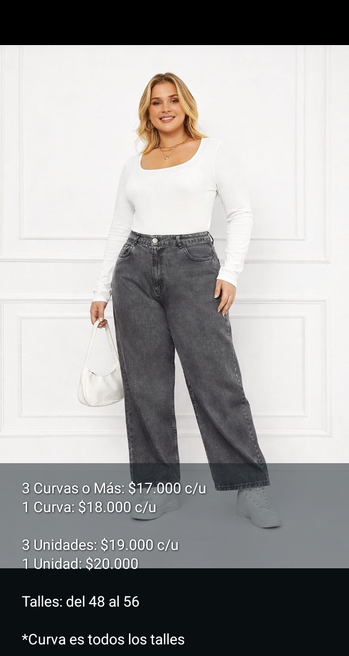 Jeans Wide Leg Especiales Dama Pantalón Ancho Denim Mujer Moda Mayoristas Hotsale - Imagen 7