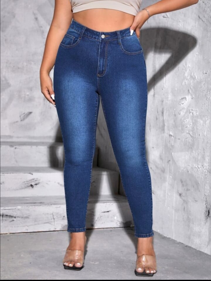 Skinny Jeans Especial Dama Pantalón Chupin Ajustado Clásico Denim Mujer Grandes - Imagen 3