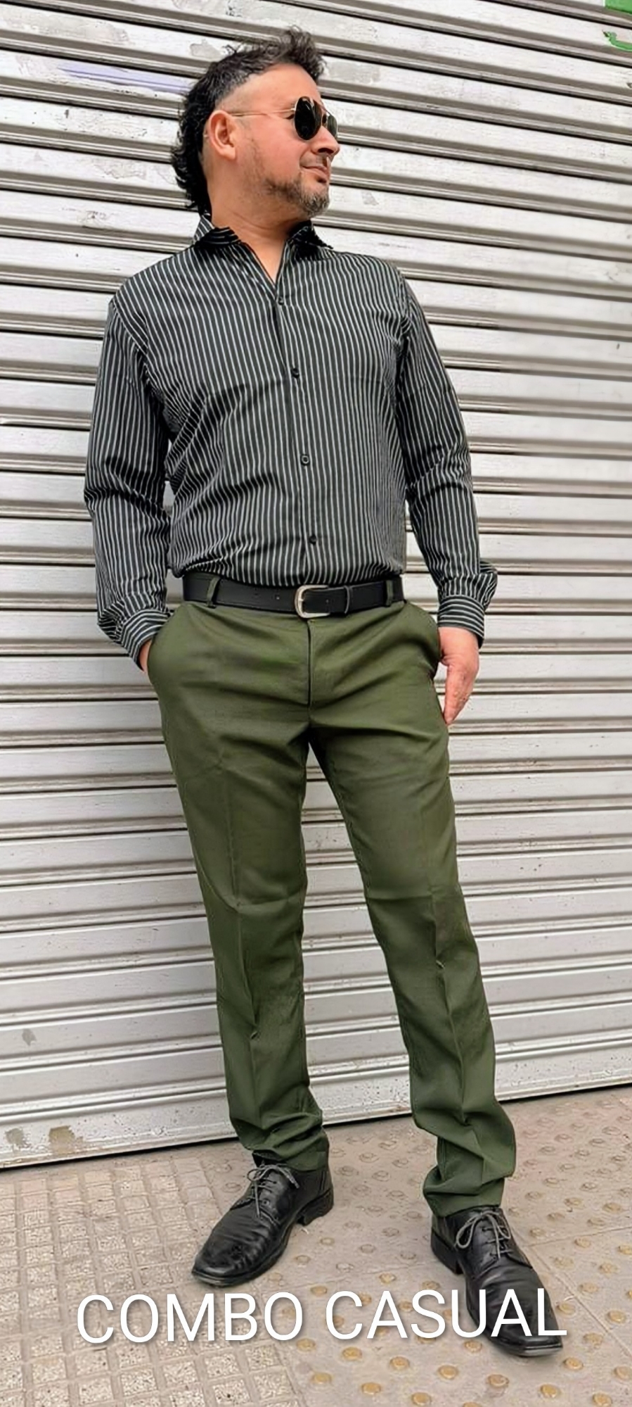 Promo Casual Pantalón/camisa/cinto - Imagen 3