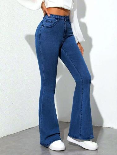 Jeans Oxford Dama Pantalón Ancho Denim Acampanados Moda 2000's Mujer Promo Mayorista - Miniatura 2