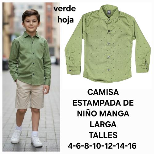 Camisa Estampado de Niño. Manga Larga - Miniatura 5
