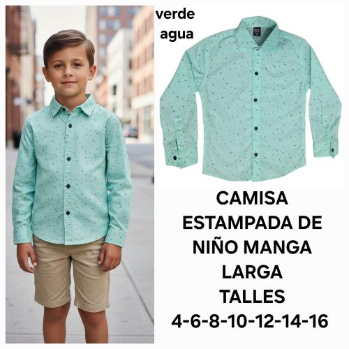 Camisa Estampado de Niño. Manga Larga - Miniatura 6