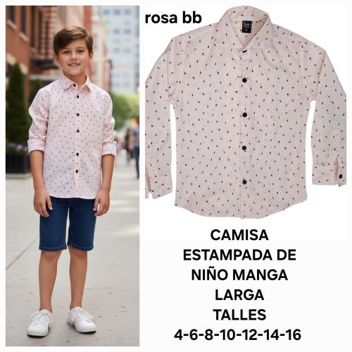 Camisa Estampado de Niño. Manga Larga - Miniatura 7