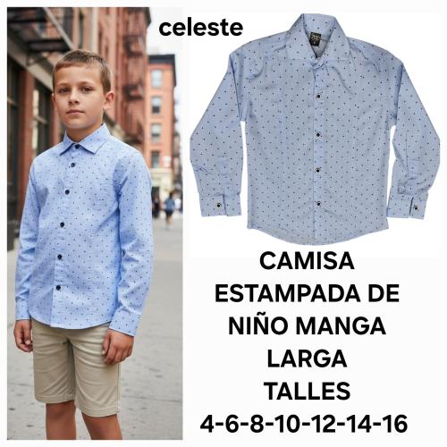 Camisa Estampado de Niño. Manga Larga - Miniatura 8