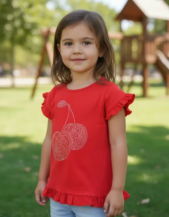 Remeras con Volados y Brillos