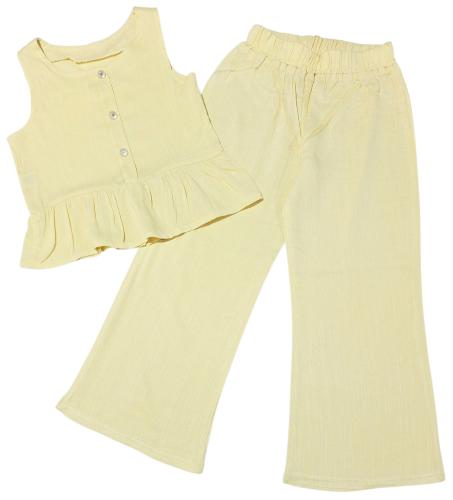 Conjunto de Lino Top con Botones y Palazzo