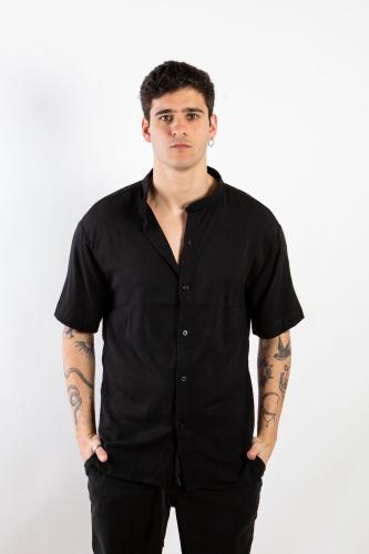 Camisa Lino Cuello Mao