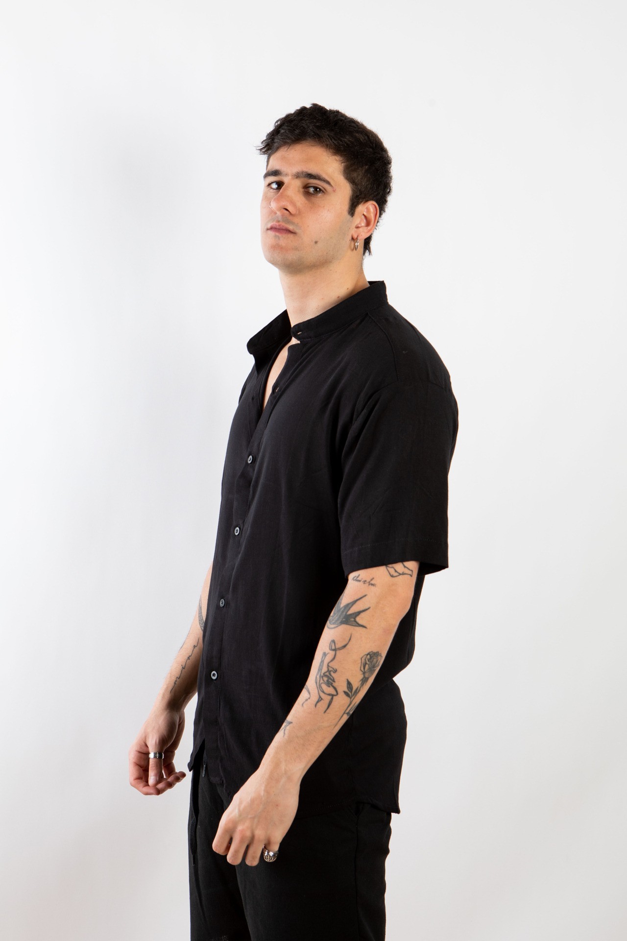 Camisa Lino Cuello Mao - Imagen 2