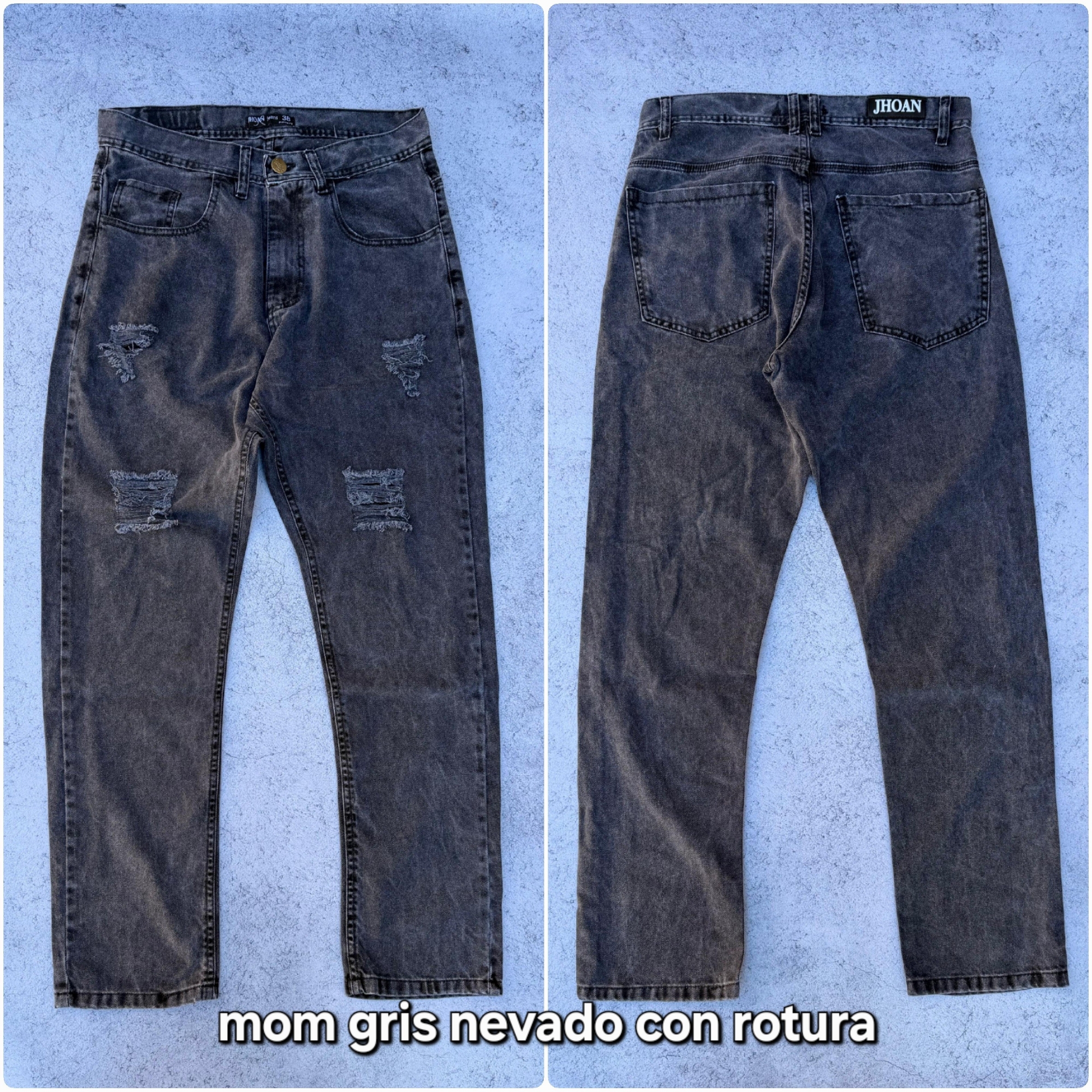 Mom Rígido Gris Nevado con (rotura) - Imagen 3