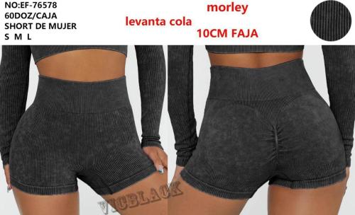 Short Morley Prelavado Negro Push Up.!! - Miniatura 2