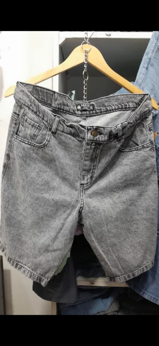 Bermudas Mom Lisos Gris
