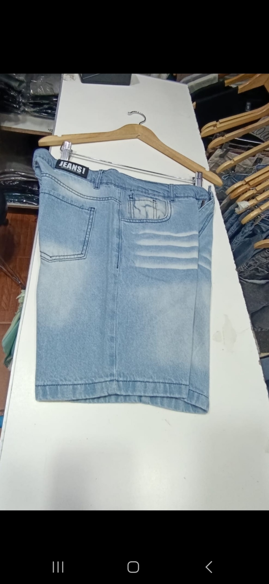 Bermudas Mom Lisos Localizado Celeste - Imagen 2