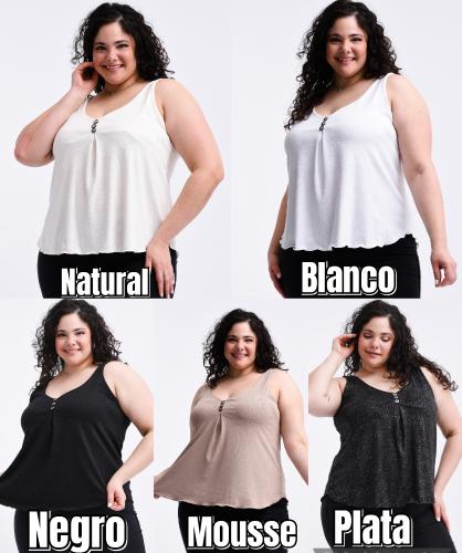 Musculosas Glitter Tira Ancha