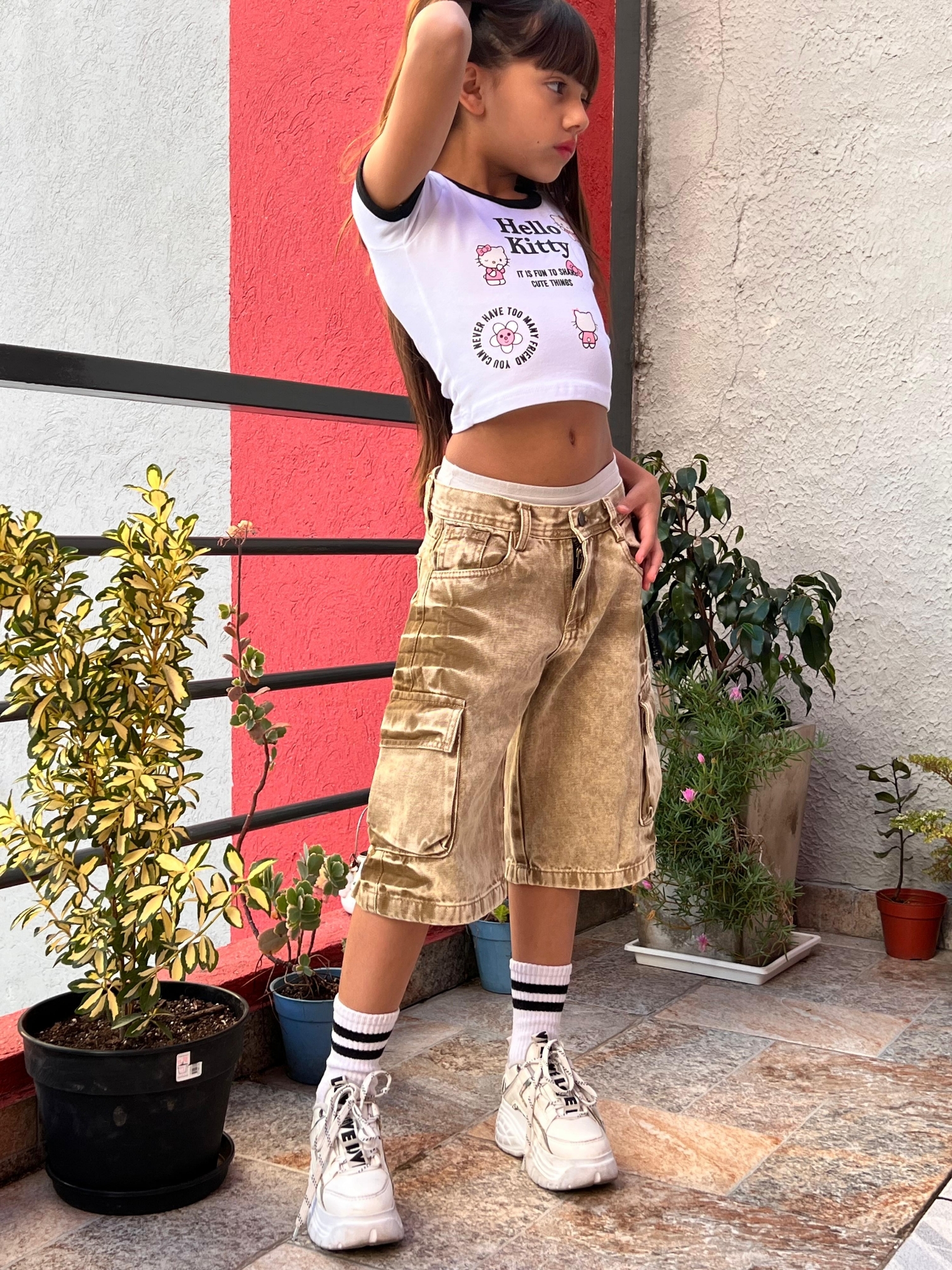 Bermuda Baggi Cargo Camel Unisex - Imagen 2