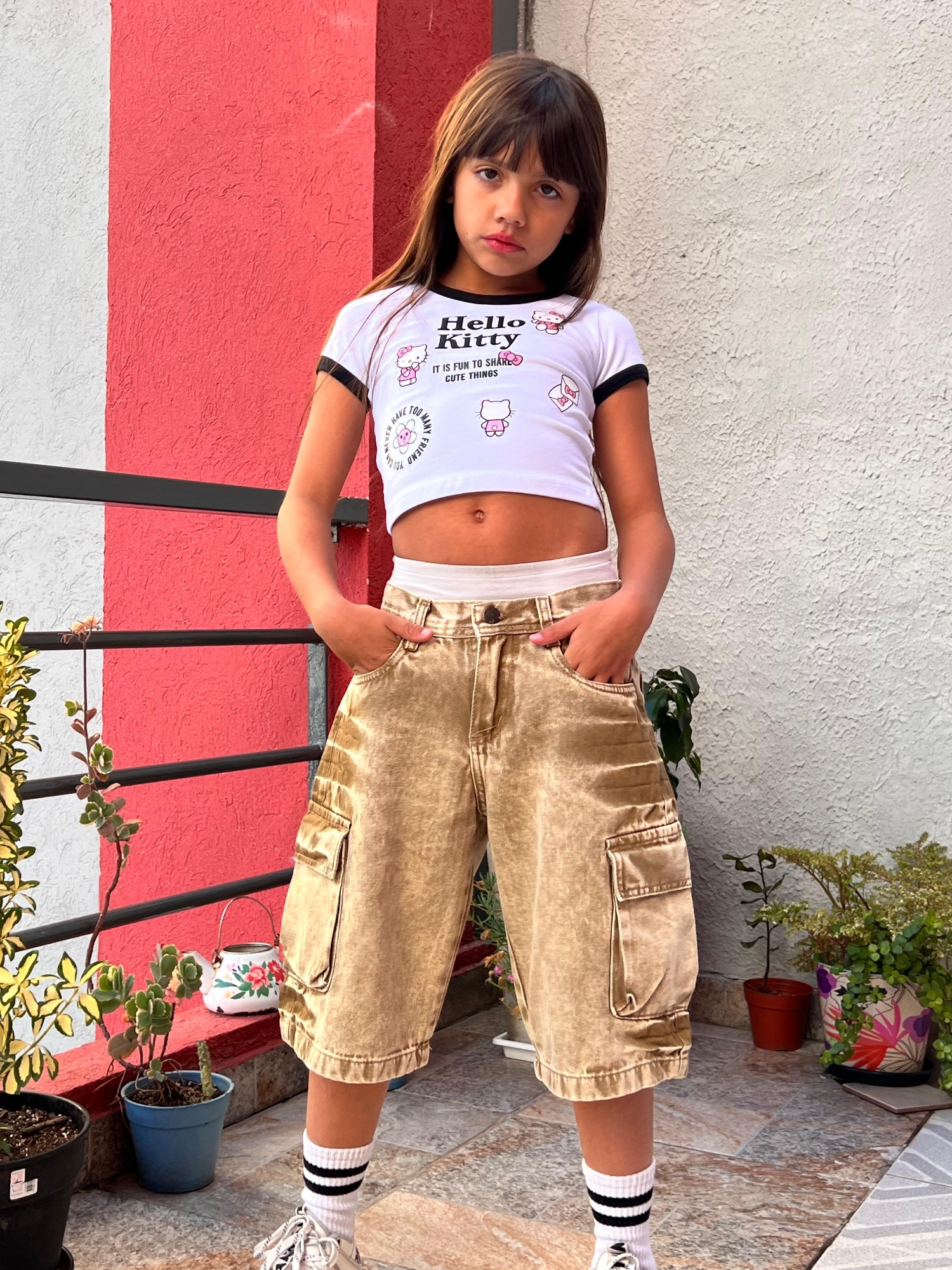 Bermuda Baggi Cargo Camel Unisex - Imagen 4