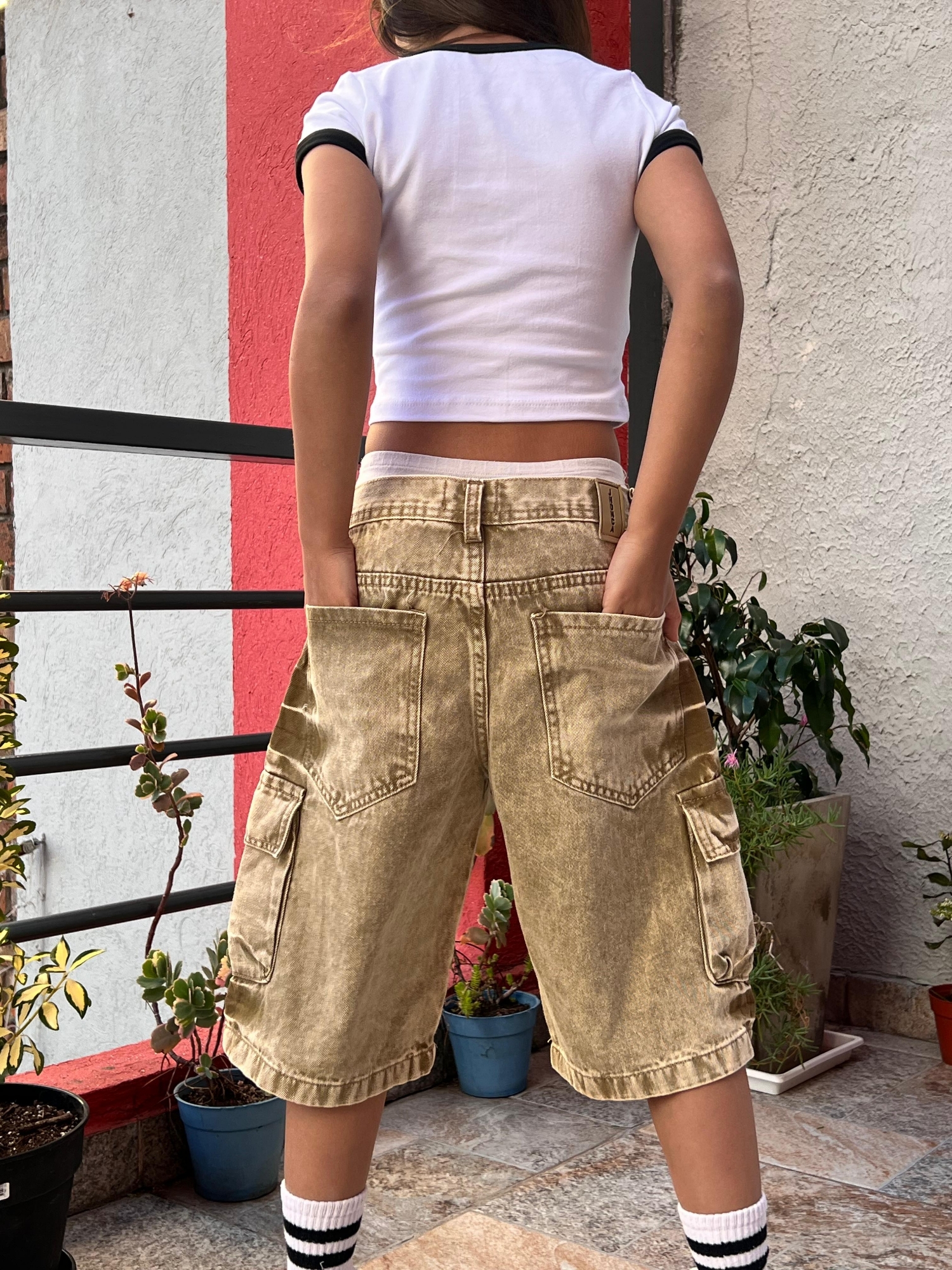 Bermuda Baggi Cargo Camel Unisex - Imagen 5