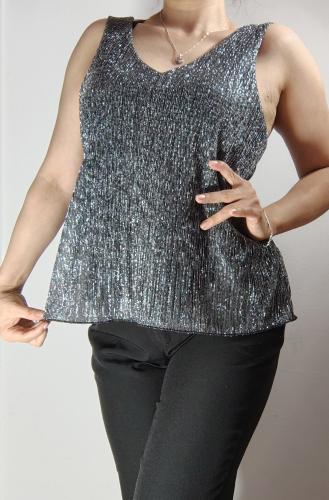 Musculosa Plisado