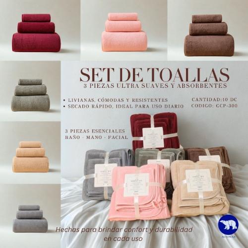 Set 3 en 1 Secado Rápido Toallon Gigante