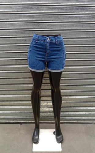 Short Jean Cargo Rasgado Dama Pantalones Cortos Denim Roturas Mujer Promos Hotsale