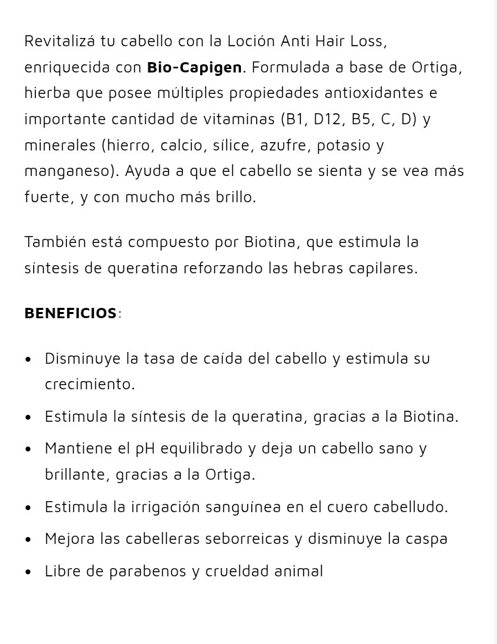 La Puissance Loción Anticaida con Biotina y Ortiga Anti Hair Loss - Imagen 3