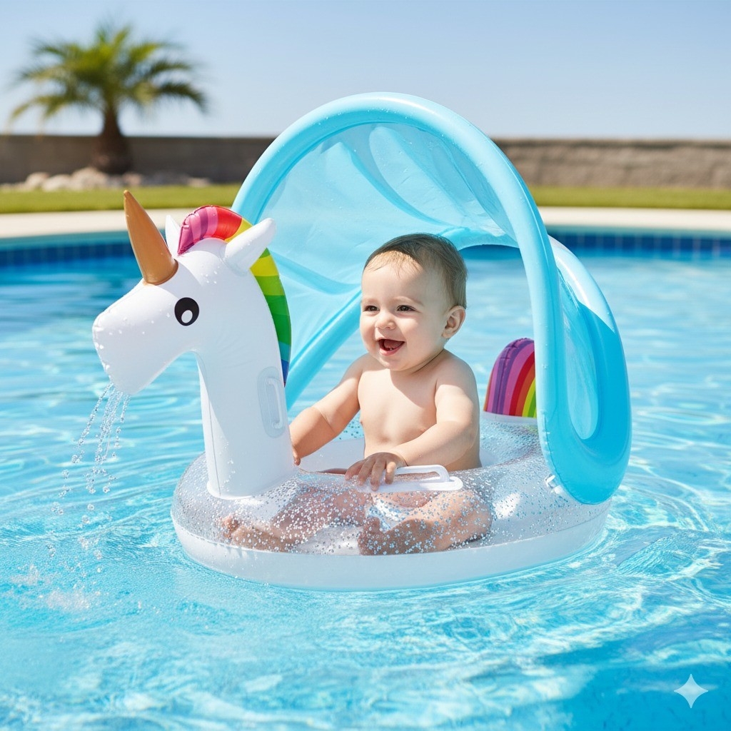 Inflable Salvavida Animales con Toldo - Imagen 2