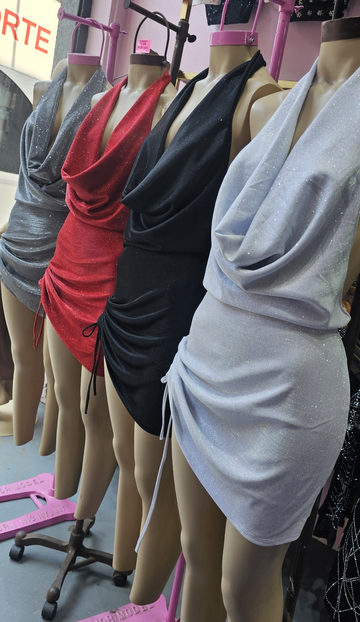 Vestido Frunce C/buche Gliter - Imagen 2