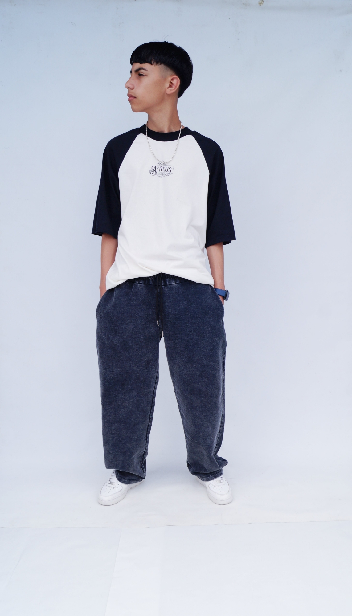 Teens Baggi Algodón Rústico Negro  Unisex - Imagen 8