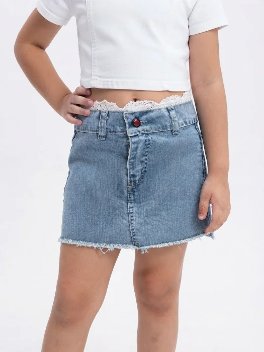 Short Pollera C/puntilla Nena