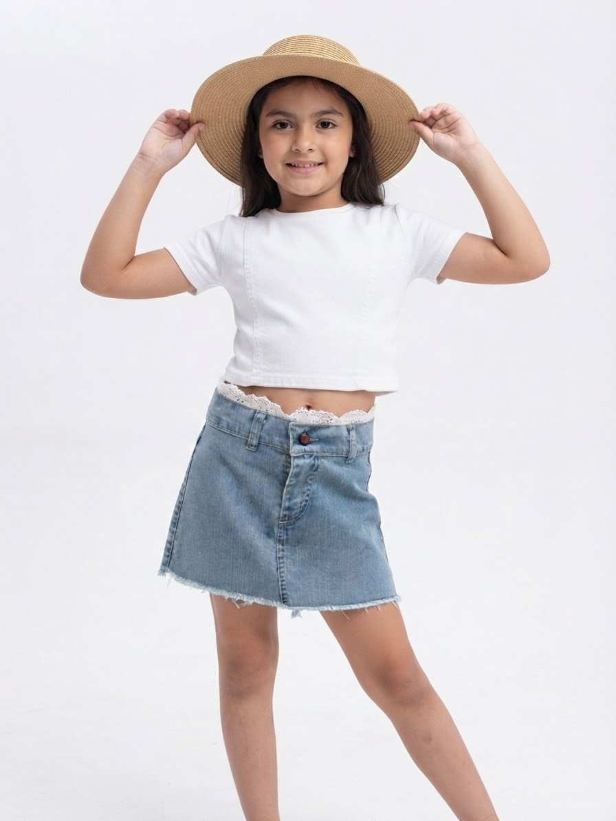 Short Pollera C/puntilla Nena - Imagen 3