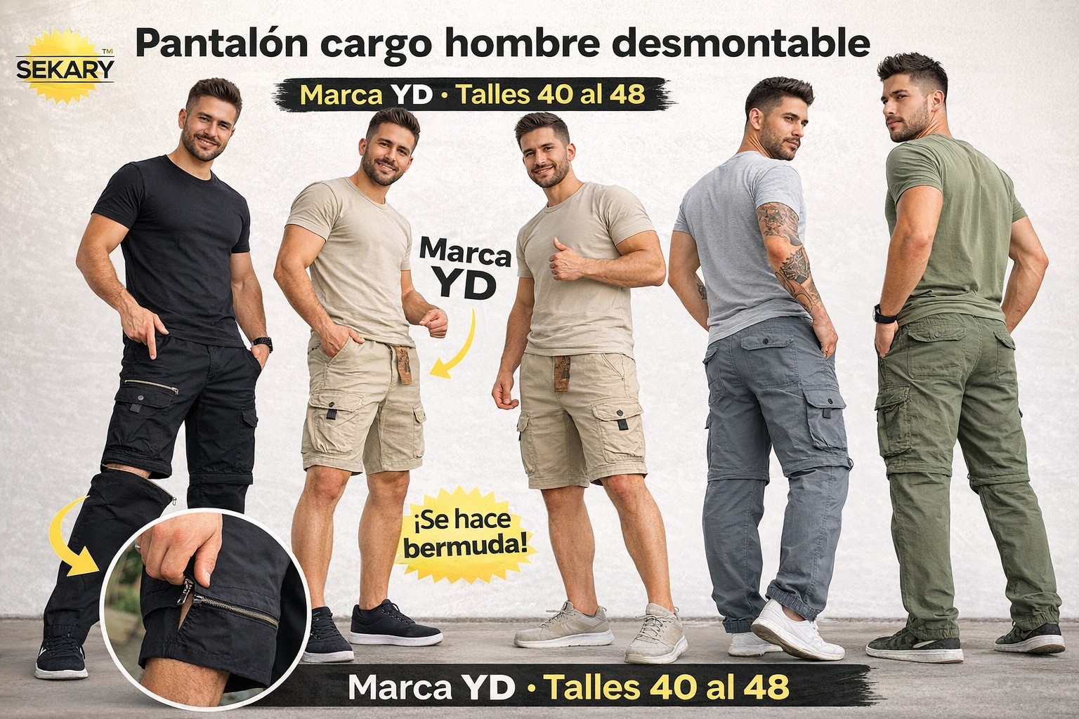 Pantalón Cargo 2 en 1 - Imagen 3